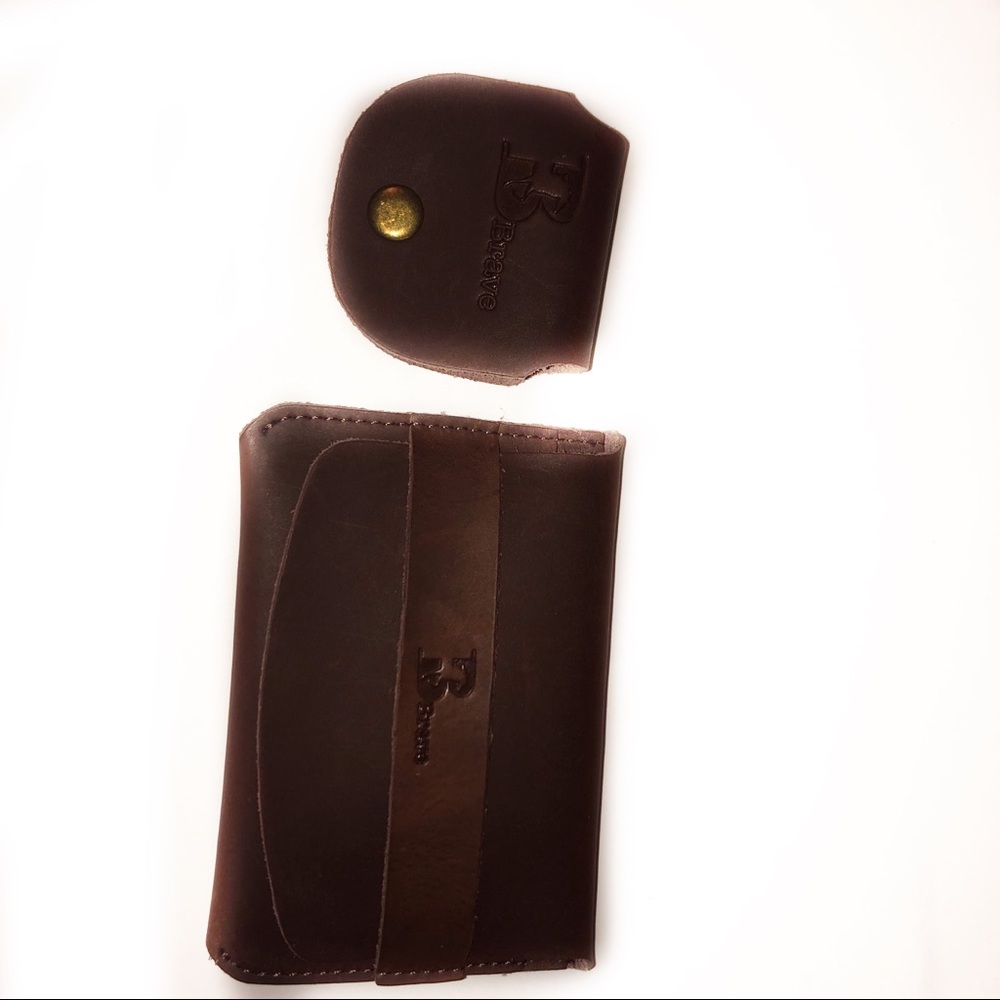NIB Italian leather Slim wallet and cord holder - Picture 4 of 8